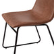 Light Brown LeatherSoft/Black Frame |#| 18 Inch Indoor Dining Table Chairs, Light Brown LeatherSoft/Black Frame-Set of 2