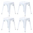 18" Table Height Stool, Stackable Backless Metal Indoor Dining Stool, Commercial Grade Restaurant Stool - Set of 4