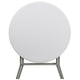 2.63-Foot Round Granite White Plastic Folding Table - Event Table