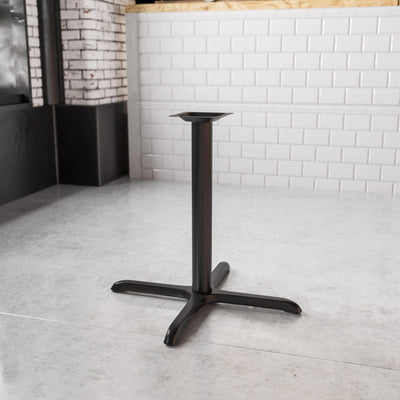 30'' x 30'' Restaurant Table X-Base with 3'' Dia. Table Height Column - View 2