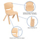 Natural |#| 33inch Round Natural Plastic Height Adjustable Activity Table Set with 2 Chairs