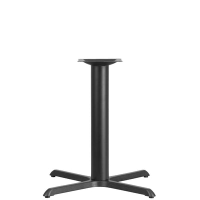 33'' x 33'' Restaurant Table X-Base with 4'' Dia. Table Height Column - View 1