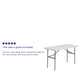 4-Foot Granite White Plastic Folding Table - Banquet / Event Folding Table