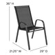 Black |#| 4 Pack Black Outdoor Stack Chair with Flex Comfort Material - Patio Stack Chair