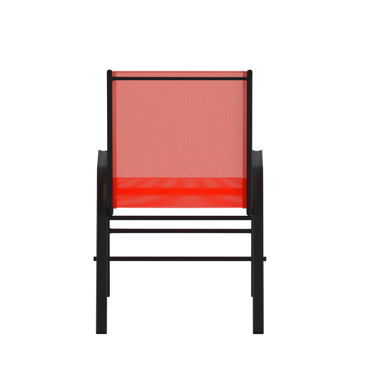 Red |#| 4 Pack Red Outdoor Stack Chair with Flex Comfort Material - Patio Stack Chair