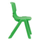 Green |#| 4 Pack Green Plastic Stack School Chair with 15.5inchH Seat, 3rd-7th School Chair