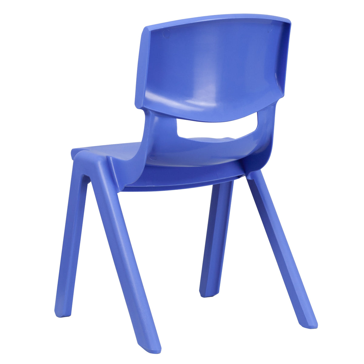 Blue |#| 4 Pack Blue Plastic Stack School Chair with 15.5inchH Seat, 3rd-7th School Chair