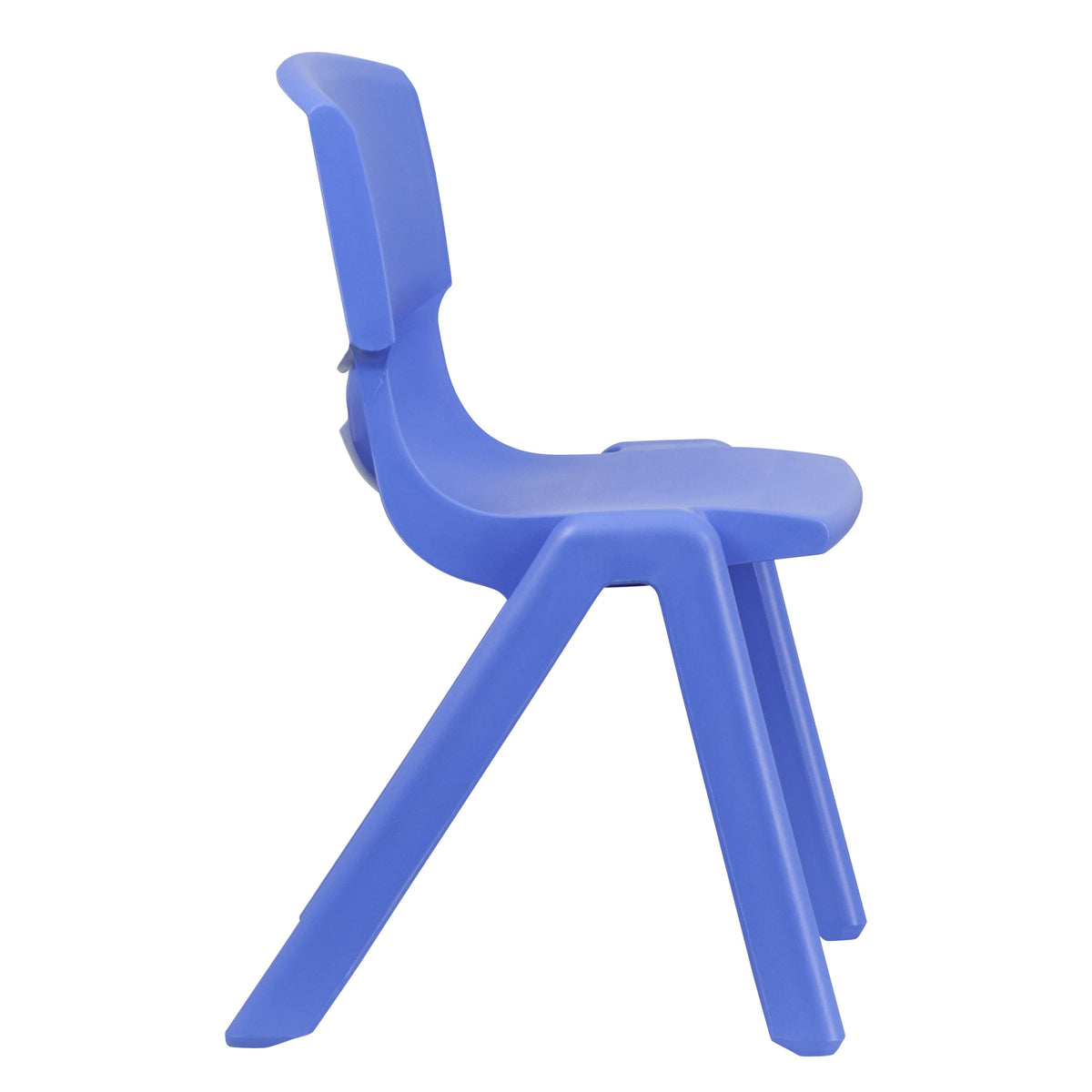 Blue |#| 4 Pack Blue Plastic Stack School Chair with 15.5inchH Seat, 3rd-7th School Chair