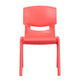 Red |#| 4 Pack Red Plastic Stack School Chair with 15.5inchH Seat, 3rd-7th School Chair