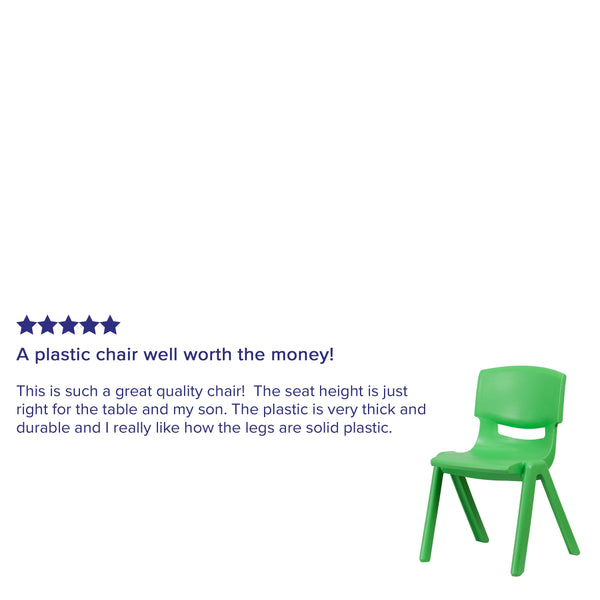 Green |#| 4 Pack Green Plastic Stack School Chair with 15.5inchH Seat, 3rd-7th School Chair