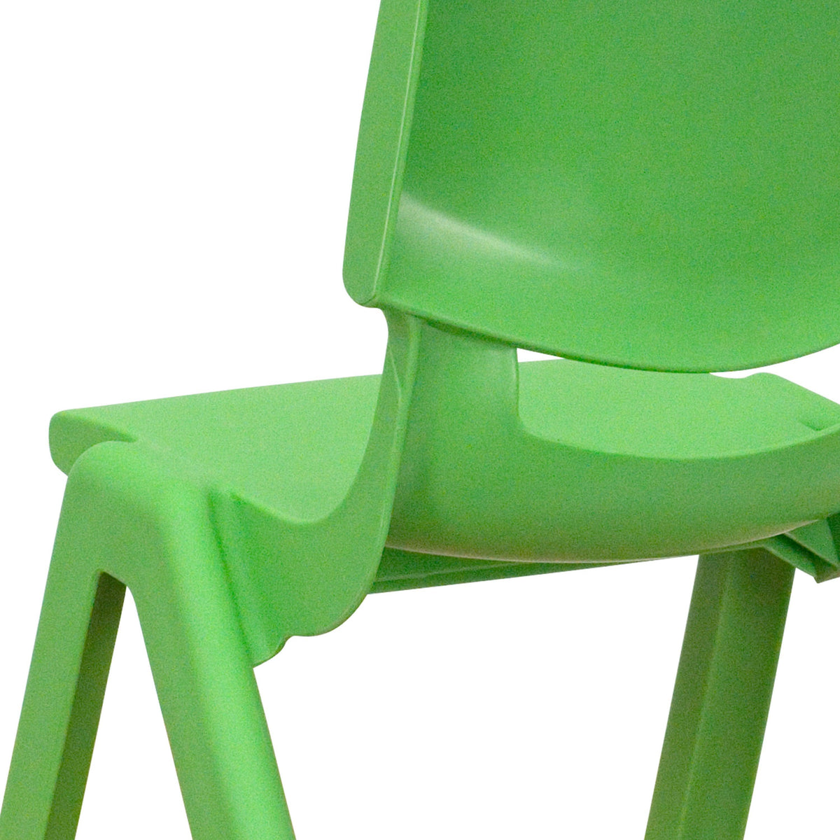 Green |#| 4 Pack Green Plastic Stackable School Chair with 10.5inchH Seat, Preschool Chair