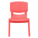 Red |#| 4 Pack Red Plastic Stackable School Chair with 10.5inchH Seat, Preschool Chair