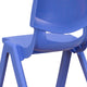 Blue |#| 4 Pack Blue Plastic Stackable School Chair with 10.5inchH Seat, Preschool Chair