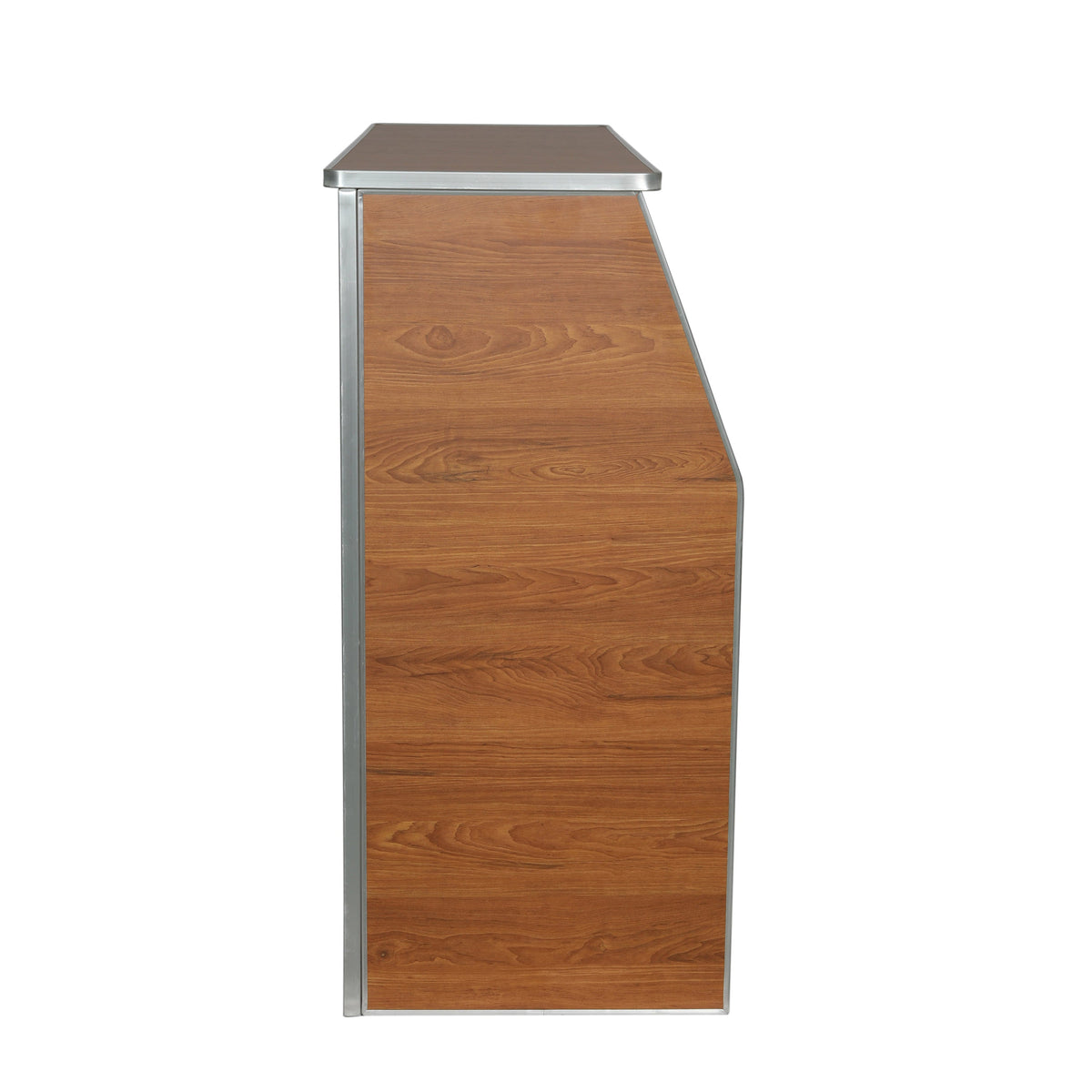 Maple Woodgrain |#| 4' Maple Laminate Foldable Portable Event Bar - Catering/Bartender Bar