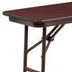 5-Foot Mahogany Melamine Laminate Folding Training/Seminar Table - Event Table