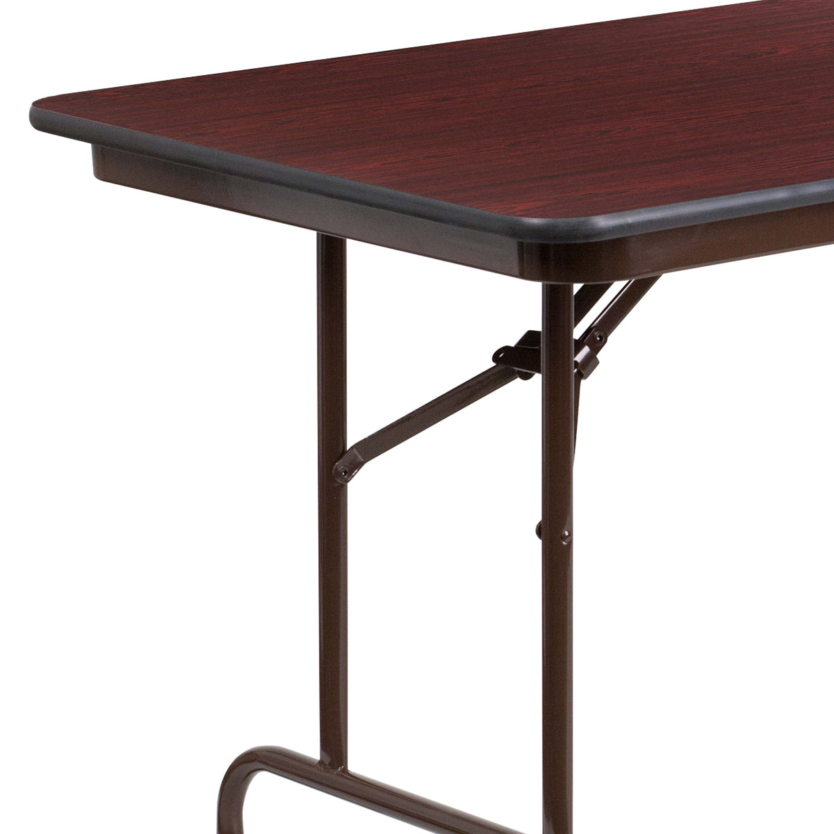 6-Foot Mahogany Melamine Laminate Folding Banquet & Catering Table