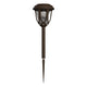 All-Weather Tulip Design Solar Powered LED Garden & Pathway Lights in Brown