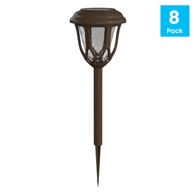 8 Pack Tulip Design LED Solar Lights Weather Resistant Outdoor Solar Powered Lights for Pathway, Garden, & Yard - View 2