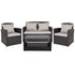 Aransas Series 4 Piece Patio Set with Back Pillows and Seat Cushions