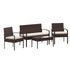 Aransas Series 4 Piece Patio Set with Steel Frame and Cushions