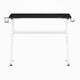 White |#| Gaming Desk with Black Laminate Top, White Steel Frame-Cupholder-Headphone Hook