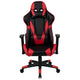 Gaming Desk & Chair with Lumbar Support, Arms, Cupholder & Headphone Hook-Red