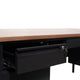 Walnut |#| Commercial Double Pedestal Desk with 5 Locking Drawers in Walnut-50x60