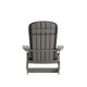 Gray |#| Indoor/Outdoor Gray Folding Adirondack Chairs with Gray Cushions - Set of 2