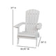 White/Gray |#| Indoor/Outdoor White Folding Adirondack Chairs with Gray Cushions - Set of 2