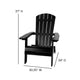 Black/Cream |#| Indoor/Outdoor Black Folding Adirondack Chairs with Cream Cushions - Set of 2