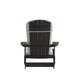 Black/Cream |#| Indoor/Outdoor Black Folding Adirondack Chairs with Cream Cushions - Set of 2