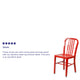 Red |#| Red Metal Indoor-Outdoor Chair - Kitchen Chair - Restaurant Seating