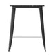 Black |#| 31.5inch SQ Commercial Poly Bar Top Restaurant Table with Steel Frame-Black/Black