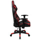 Red |#| Black/Red Reclining Gaming Chair with Footrest & Black Desk with Monitor Stand