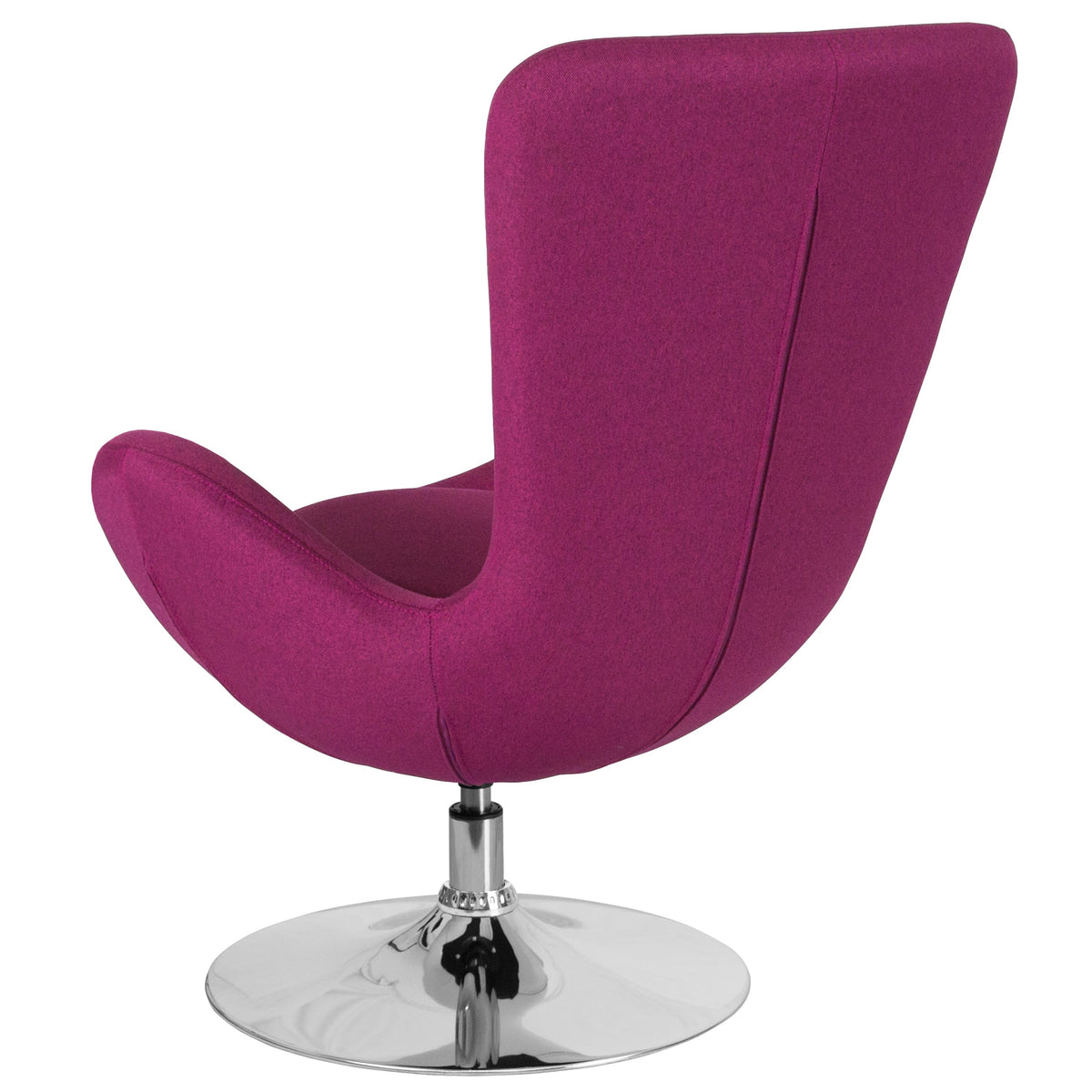 Magenta Fabric |#| Magenta Fabric Side Reception Chair with Bowed Seat - Guest Seating