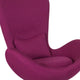 Magenta Fabric |#| Magenta Fabric Side Reception Chair with Bowed Seat - Guest Seating