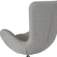 Light Gray Fabric |#| Light Gray Fabric Side Reception Chair with Bowed Seat - Guest Seating