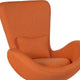 Orange Fabric |#| Orange Fabric Side Reception Chair with Bowed Seat - Living Room Furniture