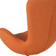 Orange Fabric |#| Orange Fabric Side Reception Chair with Bowed Seat - Living Room Furniture