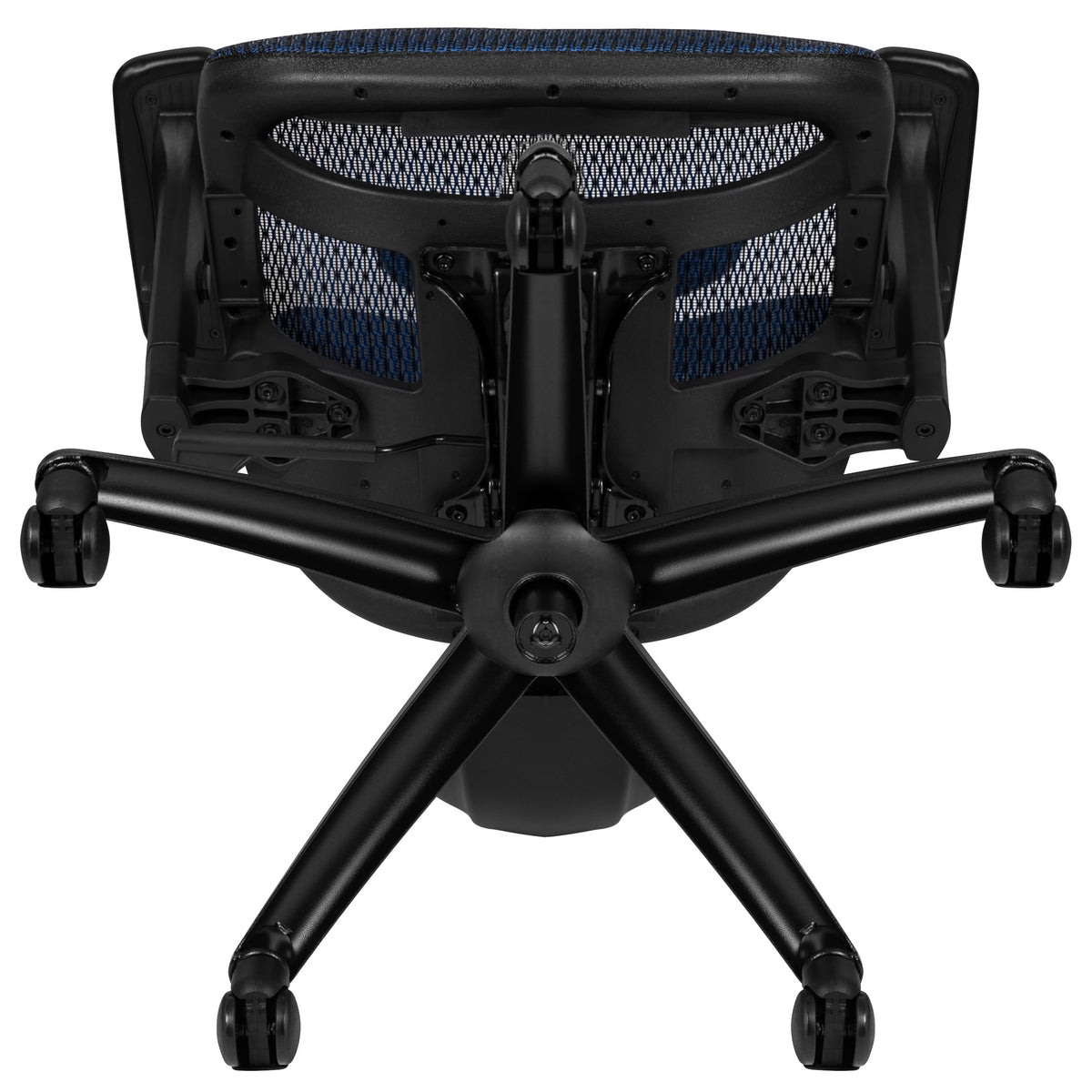 Blue |#| Ergonomic Blue Mesh Office Chair-Synchro-Tilt, Headrest, Adjustable Pivot Arms