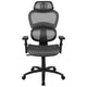 Gray |#| Ergonomic Gray Mesh Office Chair-Synchro-Tilt, Headrest, Adjustable Pivot Arms