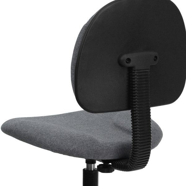 Gray |#| Gray Fabric Swivel Adjustable Drafting Chair - Home Office - Task Chair