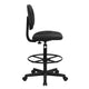 Black Patterned |#| Black Patterned Fabric Drafting Chair with Adjustable Height and Foot Ring