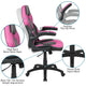 Pink |#| Black/Pink Gaming Desk Bundle - Cup/Headphone Holder, Wire Management