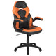 Orange |#| Black/Orange Gaming Desk Bundle - Cup & Headphone Holders/Mouse Pad Top