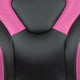 Pink |#| Black/Pink Gaming Desk Bundle - Cup & Headphone Holders/Mouse Pad Top