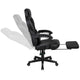 Black |#| Black/Black Gaming Desk Set - Cup/Headset Holder/Reclining & Footrest