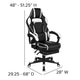 White |#| Black/White Gaming Desk Set - Cup/Headset Holder/Reclining & Footrest