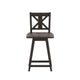 Gray Wash Walnut |#| Commercial 360° Swivel Wood Counter Height Stool in Gray Wash Walnut