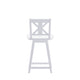 White Wash |#| Commercial 360° Swivel Wood Counter Height Stool in Antique White Wash